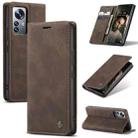 For Xiaomi 12 Pro CaseMe 013 Multifunctional Horizontal Flip Leather Phone Case(Coffee) - 1