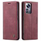 For Xiaomi 12 Pro CaseMe 013 Multifunctional Horizontal Flip Leather Phone Case(Wine Red) - 2