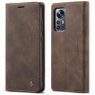 For Xiaomi 12/12X CaseMe 013 Multifunctional Horizontal Flip Leather Phone Case(Coffee) - 2