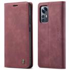 For Xiaomi 12/12X CaseMe 013 Multifunctional Horizontal Flip Leather Phone Case(Wine Red) - 2