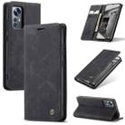 For Xiaomi 12/12X CaseMe 013 Multifunctional Horizontal Flip Leather Phone Case(Black) - 1