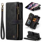 For Samsung Galaxy Z Fold3 5G CaseMe C30 Multifunctional Phone Leather Phone Case(Black) - 1
