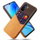For Huawei Enjoy 50 Cloth Texture Card Slot PC Leather Phone Case(Orange) - 1