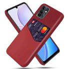 For Huawei Maimang 11 Cloth Texture Card Slot PC Leather Phone Case(Red) - 1