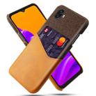 For Samsung Galaxy Xcover6 Pro Cloth Texture Card Slot PC Leather Phone Case(Orange) - 1