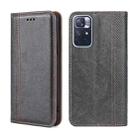 For Xiaomi Redmi Note 11 5G/Poco M4 Pro 5G Grid Texture Magnetic Flip Leather Phone Case(Grey) - 1