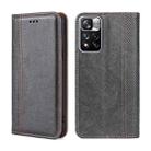 For Xiaomi Redmi Note 11 Pro 5G/Note 11 Pro+ 5G Grid Texture Magnetic Flip Leather Phone Case(Grey) - 1