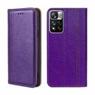 For Xiaomi Redmi Note 11 Pro 5G/Note 11 Pro+ 5G Grid Texture Magnetic Flip Leather Phone Case(Purple) - 1