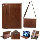Envelope Solid Color Leather Tablet Case For iPad Air 2022 / 2020(Brown) - 1