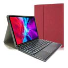RK11C Detachable Touch Bluetooth Keyboard TPU Horizontal Flip Leather Tablet Case for iPad Pro 11 2020 / 2018 with Holder & Pen Slot(Red) - 1