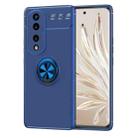 For Honor 70 Pro Metal Ring Holder TPU Phone Case(Blue) - 1