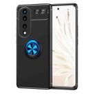 For Honor 70 Pro Metal Ring Holder TPU Phone Case(Black+Blue) - 1