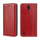 For Nokia C01 Plus/C1 2nd Editon Grid Texture Magnetic Flip Leather Phone Case(Red) - 1