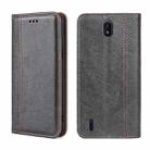 For Nokia C01 Plus/C1 2nd Editon Grid Texture Magnetic Flip Leather Phone Case(Grey) - 1