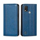 For Nokia C21 Plus Grid Texture Magnetic Flip Leather Phone Case(Blue) - 1