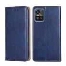 For vivo S10 / S10 Pro Gloss Oil Solid Color Magnetic Leather Phone Case(Blue) - 1