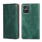 For vivo S10 / S10 Pro Gloss Oil Solid Color Magnetic Leather Phone Case(Green) - 1