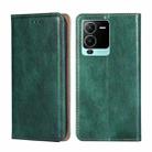 For vivo S15 Pro 5G Gloss Oil Solid Color Magnetic Leather Phone Case(Green) - 1