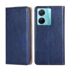 For vivo S15e 5G / T1 Snapdragon 778G Gloss Oil Solid Color Magnetic Leather Phone Case(Blue) - 1