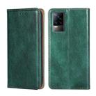 For vivo V21e 4G / Y73 2021 Gloss Oil Solid Color Magnetic Leather Phone Case(Green) - 1