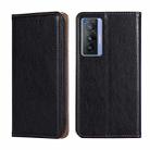 For vivo X70 Gloss Oil Solid Color Magnetic Leather Phone Case(Black) - 1