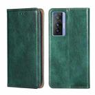 For vivo X70 Gloss Oil Solid Color Magnetic Leather Phone Case(Green) - 1