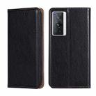 For vivo X70 Pro Gloss Oil Solid Color Magnetic Leather Phone Case(Black) - 1