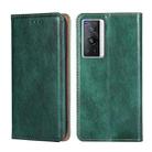 For vivo X70 Pro Gloss Oil Solid Color Magnetic Leather Phone Case(Green) - 1