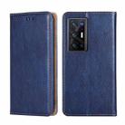 For vivo X70 Pro Plus Gloss Oil Solid Color Magnetic Leather Phone Case(Blue) - 1