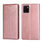 For vivo Y15s Global Gloss Oil Solid Color Magnetic Leather Phone Case(Rose Gold) - 1