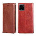 For vivo Y15s Global Gloss Oil Solid Color Magnetic Leather Phone Case(Brown) - 1