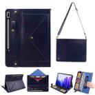 For Samsung Galaxy Tab S7 FE T730/T735 Envelope Solid Color Leather Tablet Case(Blue) - 1