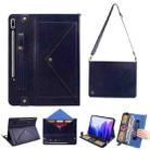 For Samsung Galaxy Tab S8 Ultra Envelope Solid Color Leather Tablet Case(Blue) - 1
