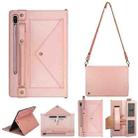 For Samsung Galaxy Tab S6 T860/T865 Envelope Solid Color Leather Tablet Case(Rose Gold) - 1