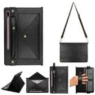 For Samsung Galaxy Tab S6 T860/T865 Envelope Solid Color Leather Tablet Case(Black) - 1