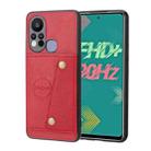 For Infinix Hot 11s Double Buckle PU + TPU Shockproof Magnetic Phone Case(Red) - 1