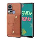 For Infinix Hot 11s Double Buckle PU + TPU Shockproof Magnetic Phone Case(Brown) - 1