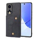 For Huawei Nova 9 Double Buckle PU + TPU Shockproof Magnetic Phone Case(Blue) - 1