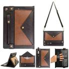 Envelope Color Matching Leather Tablet Case For iPad 9.7 2018 / 2017(Black Brown) - 1