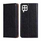 For Samsung Galaxy A22 4G Gloss Oil Solid Color Magnetic Leather Phone Case(Black) - 1
