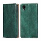 For Samsung Galaxy A22 5G Japan Gloss Oil Solid Color Magnetic Leather Phone Case(Green) - 1