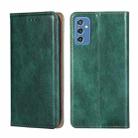 For Samsung Galaxy M52 5G Gloss Oil Solid Color Magnetic Leather Phone Case(Green) - 1