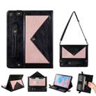 For Samsung Galaxy Tab A7 T500/T505 Envelope Color Matching Leather Tablet Case(Black Rose Gold) - 1