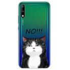 For Huawei Enjoy 10 Lucency Painted TPU Protective Case(Cat) - 1
