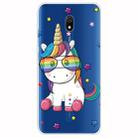 For Xiaomi Redmi 8A Lucency Painted TPU Protective Case(Glasses Unicorn) - 1