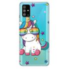 For Galaxy S20 Lucency Painted TPU Protective Case(Glasses Unicorn) - 1