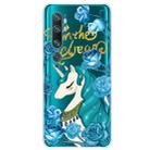 For Xiaomi CC9 Pro Lucency Painted TPU Protective Case(Blue Flower Unicorn) - 1