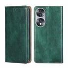 For Honor 70 Gloss Oil Solid Color Magnetic Leather Phone Case(Green) - 1