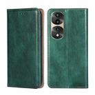 For Honor 70 Pro / 70 Pro Plus Gloss Oil Solid Color Magnetic Leather Phone Case(Green) - 1