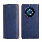 For Honor Magic3 Gloss Oil Solid Color Magnetic Leather Phone Case(Blue) - 1